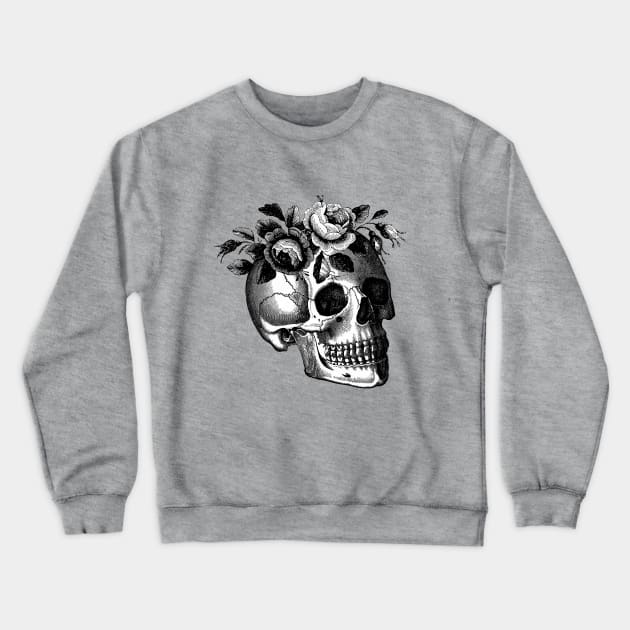 Memento Skull Crewneck Sweatshirt by LadyMorgan